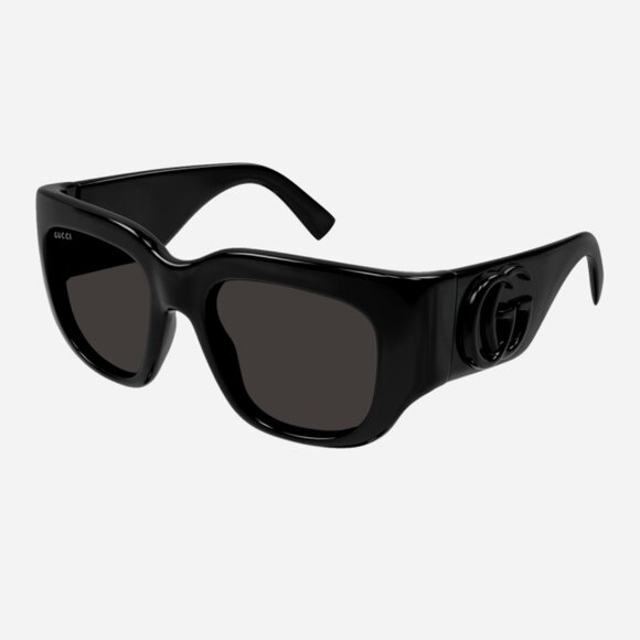 NEW GG1545S 001 53 GUCCI BLACK SQAURED WRAP SUNGLASSES GUCCI